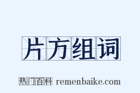 片方组词是什么意思的图片